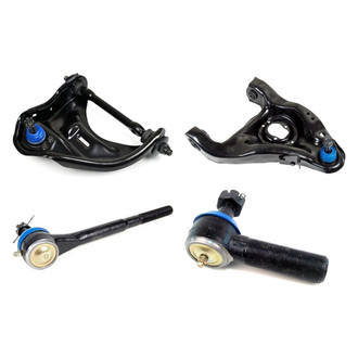 Mevotech® - Supreme™ Front Passenger Side Lower and Upper Control Arm with Ball Joint and Tie Rod End Kit
