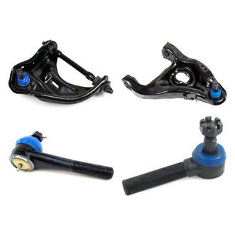 Mevotech® - Supreme™ Front Passenger Side Lower and Upper Control Arm with Ball Joint and Tie Rod End Kit