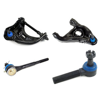 Mevotech® - Supreme™ Front Passenger Side Lower and Upper Control Arm with Ball Joint and Tie Rod End Kit