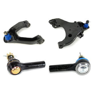 Mevotech® - Supreme™ Front Passenger Side Lower and Upper Control Arm with Ball Joint and Tie Rod End Kit