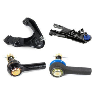 Mevotech® - Supreme™ Front Passenger Side Lower and Upper Control Arm with Ball Joint and Tie Rod End Kit