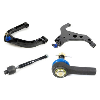 Mevotech® - Supreme™ Front Passenger Side Lower and Upper Control Arm with Ball Joint and Tie Rod End Kit