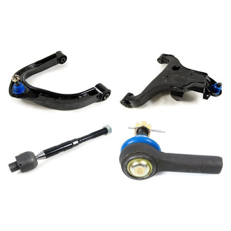 Mevotech® - Supreme™ Front Passenger Side Lower and Upper Control Arm with Ball Joint and Tie Rod End Kit