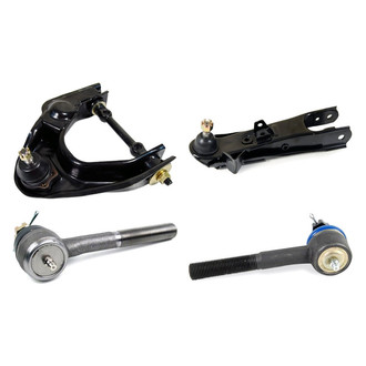 Mevotech® - Supreme™ Front Passenger Side Lower and Upper Control Arm with Ball Joint and Tie Rod End Kit