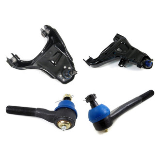 Mevotech® - Supreme™ Front Passenger Side Lower and Upper Control Arm with Ball Joint and Tie Rod End Kit