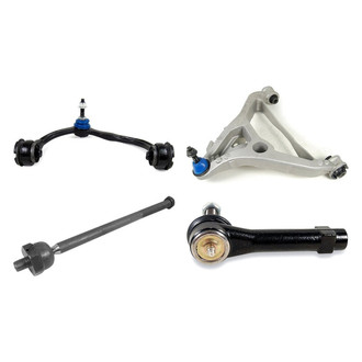 Mevotech® - Supreme™ Front Passenger Side Lower and Upper Control Arm with Ball Joint and Tie Rod End Kit