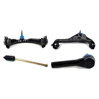Mevotech® - Supreme™ Front Passenger Side Lower and Upper Control Arm with Ball Joint and Tie Rod End Kit