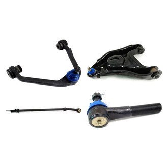Mevotech® - Supreme™ Front Passenger Side Lower and Upper Control Arm with Ball Joint and Tie Rod End Kit