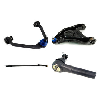 Mevotech® - Supreme™ Front Passenger Side Lower and Upper Control Arm with Ball Joint and Tie Rod End Kit