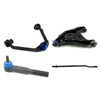Mevotech® - Supreme™ Front Passenger Side Lower and Upper Control Arm with Ball Joint and Tie Rod End Kit