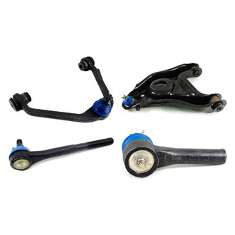 Mevotech® - Supreme™ Front Passenger Side Lower and Upper Control Arm with Ball Joint and Tie Rod End Kit