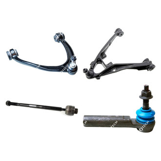Mevotech® - Original Grade™ Front Passenger Side Lower and Upper Control Arm with Ball Joint and Tie Rod End Kit