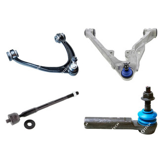 Mevotech® - Original Grade™ Front Passenger Side Lower and Upper Control Arm with Ball Joint and Tie Rod End Kit