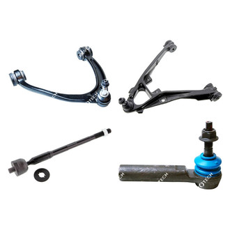 Mevotech® - Original Grade™ Front Passenger Side Lower and Upper Control Arm with Ball Joint and Tie Rod End Kit