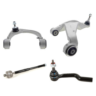 Mevotech® - Original Grade™ Front Passenger Side Lower and Upper Control Arm with Ball Joint and Tie Rod End Kit
