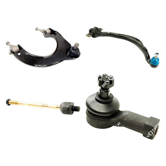 Mevotech® - Original Grade™ Front Passenger Side Lower and Upper Control Arm with Ball Joint and Tie Rod End Kit