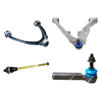 Mevotech® - Original Grade™ Front Passenger Side Lower and Upper Control Arm with Ball Joint and Tie Rod End Kit