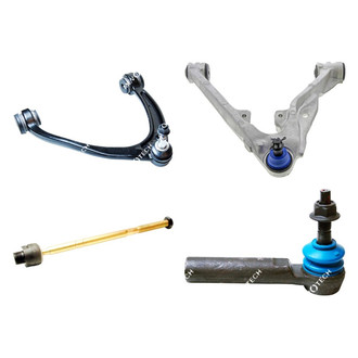 Mevotech® - Original Grade™ Front Passenger Side Lower and Upper Control Arm with Ball Joint and Tie Rod End Kit