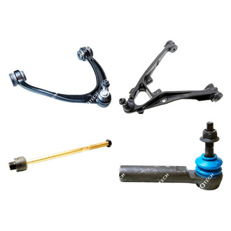 Mevotech® - Original Grade™ Front Passenger Side Lower and Upper Control Arm with Ball Joint and Tie Rod End Kit