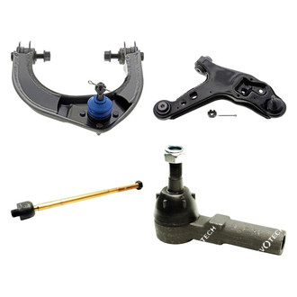 Mevotech® - Original Grade™ Front Passenger Side Lower and Upper Control Arm with Ball Joint and Tie Rod End Kit