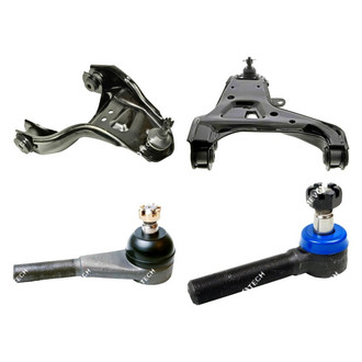 Mevotech® - Original Grade™ Front Passenger Side Lower and Upper Control Arm with Ball Joint and Tie Rod End Kit