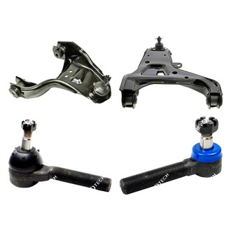 Mevotech® - Original Grade™ Front Passenger Side Lower and Upper Control Arm with Ball Joint and Tie Rod End Kit