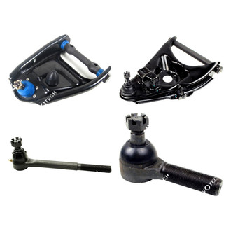 Mevotech® - Original Grade™ Front Passenger Side Lower and Upper Control Arm with Ball Joint and Tie Rod End Kit