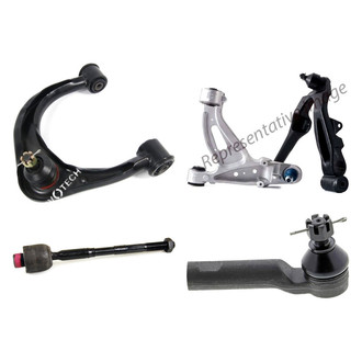 Mevotech® - Original Grade™ Front Passenger Side Lower and Upper Control Arm with Ball Joint and Tie Rod End Kit