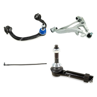 Mevotech® - Original Grade™ Front Passenger Side Lower and Upper Control Arm with Ball Joint and Tie Rod End Kit