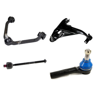 Mevotech® - Original Grade™ Front Passenger Side Lower and Upper Control Arm with Ball Joint and Tie Rod End Kit