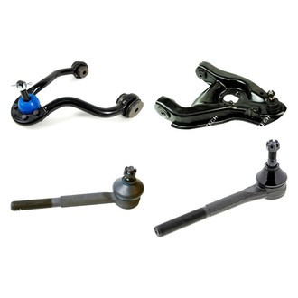 Mevotech® - Original Grade™ Front Passenger Side Lower and Upper Control Arm with Ball Joint and Tie Rod End Kit