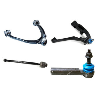 Mevotech® - Original Grade™ Front Passenger Side Lower and Upper Control Arm with Ball Joint and Tie Rod End Kit