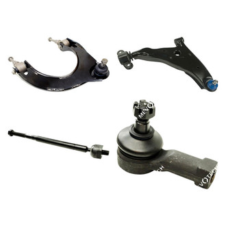 Mevotech® - Original Grade™ Front Passenger Side Lower and Upper Control Arm with Ball Joint and Tie Rod End Kit