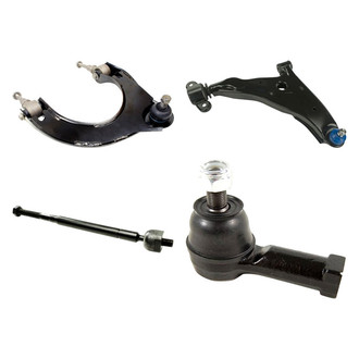 Mevotech® - Original Grade™ Front Passenger Side Lower and Upper Control Arm with Ball Joint and Tie Rod End Kit