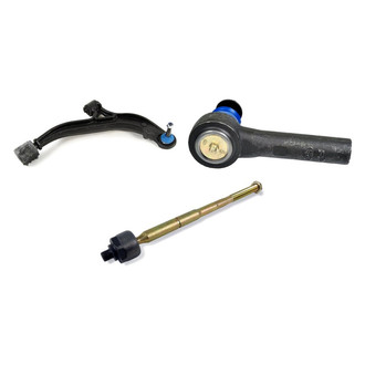 Mevotech® - Supreme™ Front Passenger Side Lower Control Arm with Ball Joint and Tie Rod End Kit