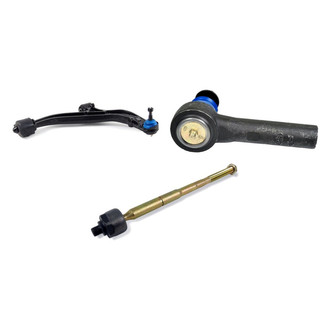 Mevotech® - Supreme™ Front Passenger Side Lower Control Arm with Ball Joint and Tie Rod End Kit
