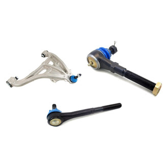 Mevotech® - Supreme™ Front Passenger Side Lower Control Arm with Ball Joint and Tie Rod End Kit