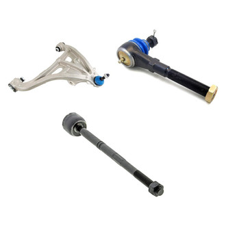 Mevotech® - Supreme™ Front Passenger Side Lower Control Arm with Ball Joint and Tie Rod End Kit