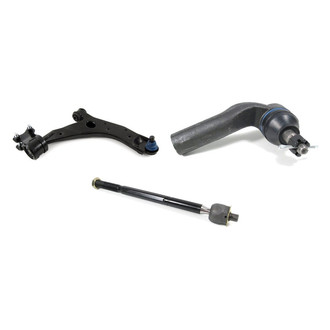 Mevotech® - Supreme™ Front Passenger Side Lower Control Arm with Ball Joint and Tie Rod End Kit
