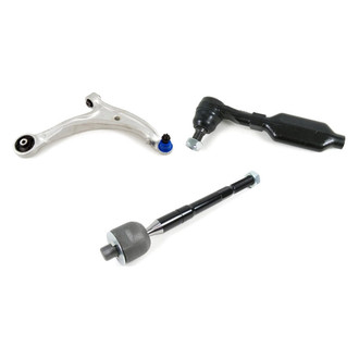 Mevotech® - Supreme™ Front Passenger Side Lower Control Arm with Ball Joint and Tie Rod End Kit