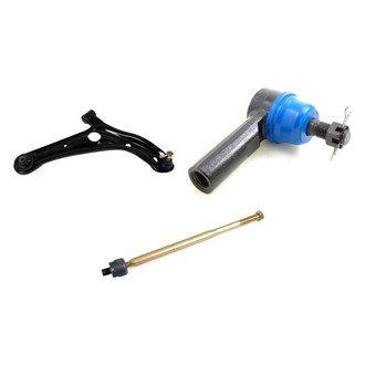Mevotech® - Supreme™ Front Passenger Side Lower Control Arm with Ball Joint and Tie Rod End Kit