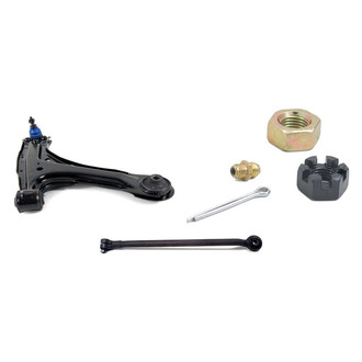 Mevotech® - Supreme™ Front Passenger Side Lower Control Arm with Ball Joint and Tie Rod End Kit