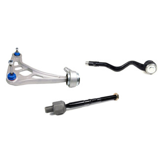Mevotech® - Supreme™ Front Passenger Side Lower Control Arm with Ball Joint and Tie Rod End Kit