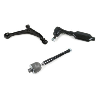 Mevotech® - Supreme™ Front Passenger Side Lower Control Arm with Ball Joint and Tie Rod End Kit