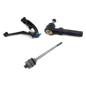 Mevotech® - Supreme™ Front Passenger Side Lower Control Arm with Ball Joint and Tie Rod End Kit