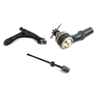 Mevotech® - Supreme™ Front Passenger Side Lower Control Arm with Ball Joint and Tie Rod End Kit
