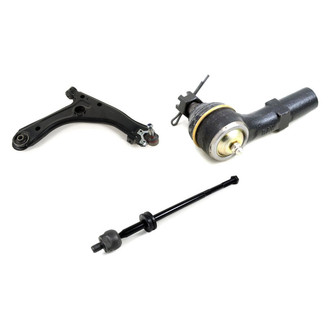 Mevotech® - Supreme™ Front Passenger Side Lower Control Arm with Ball Joint and Tie Rod End Kit