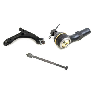 Mevotech® - Supreme™ Front Passenger Side Lower Control Arm with Ball Joint and Tie Rod End Kit