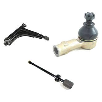 Mevotech® - Supreme™ Front Passenger Side Lower Control Arm with Ball Joint and Tie Rod End Kit