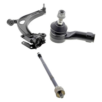 Mevotech® - Supreme™ Front Passenger Side Lower Control Arm with Ball Joint and Tie Rod End Kit